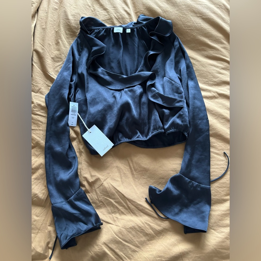 Wilfred Black Ruffle Blouse - Picture 5 of 7